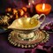 Elephant Brass Diya Deepam Vilakku Samai Oil Lamp Home Pooja Room Diwali Decorations Mandir Temple Akhand Diya Indian Traditional Hindu Puja Religious Deepawali Return Gift Item
